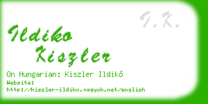 ildiko kiszler business card